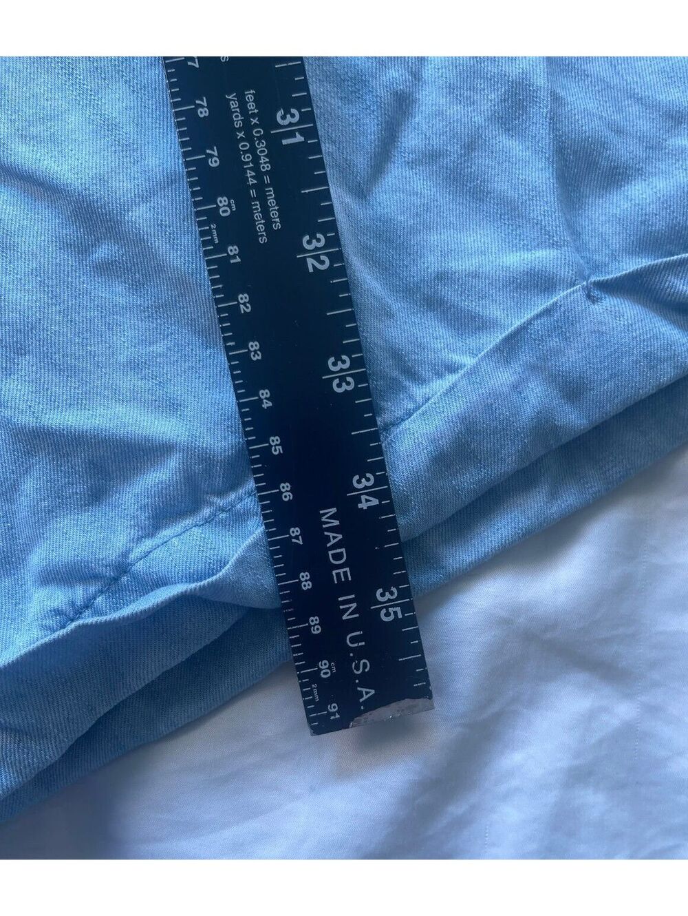 Wonderly Light Blue Button-Up Jean Romper with Belt - XL - Picture 8 of 8
